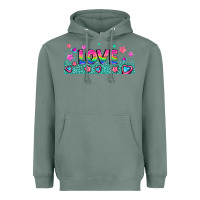 Sage lgbt love with hearts and stars Heavyweight Hoodie - AdoDesignShop