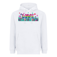 White lgbt love with hearts and stars Heavyweight Hoodie - AdoDesignShop