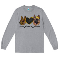 Heather Grey peace love shepherd Long Sleeve Tee - RanaPortraitStore