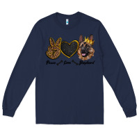 Navy peace love shepherd Long Sleeve Tee - RanaPortraitStore