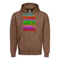 Kindness Peace Inclusion Hope Equality Love Diversity Zipper Hoodie | Teevron