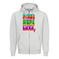 Dove Grey kindness peace inclusion hope equality love diversity Zipper Hoodie - HRA Design Shop