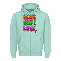 Seafoam kindness peace inclusion hope equality love diversity Zipper Hoodie - HRA Design Shop
