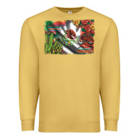 Antique Gold mexico flag sunflowers roses and cactus with serape aztec and leopard Premium Sweatshirt - Artiststas