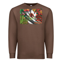 Chestnut mexico flag sunflowers roses and cactus with serape aztec and leopard Premium Sweatshirt - Artiststas