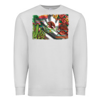 Dove Grey mexico flag sunflowers roses and cactus with serape aztec and leopard Premium Sweatshirt - Artiststas