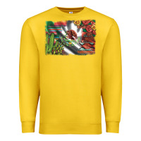 Lemon mexico flag sunflowers roses and cactus with serape aztec and leopard Premium Sweatshirt - Artiststas