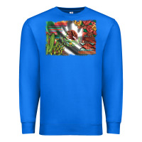 True Royal mexico flag sunflowers roses and cactus with serape aztec and leopard Premium Sweatshirt - Artiststas