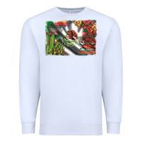 White mexico flag sunflowers roses and cactus with serape aztec and leopard Premium Sweatshirt - Artiststas