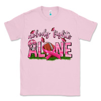 Bubblegum Pink Football Nobody Fights Alone Classic Tee - texasbilliewilder