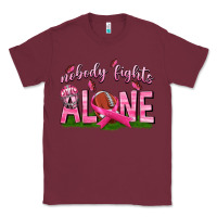 Burgundy Football Nobody Fights Alone Classic Tee - texasbilliewilder