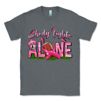 Charcoal Heather Football Nobody Fights Alone Classic Tee - texasbilliewilder
