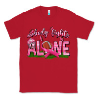 Red Football Nobody Fights Alone Classic Tee - texasbilliewilder