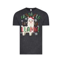Vintage Black fa la la llama Vintage Tee - MaliasSmallBusiness
