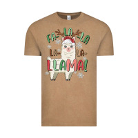 Vintage Coffee fa la la llama Vintage Tee - MaliasSmallBusiness