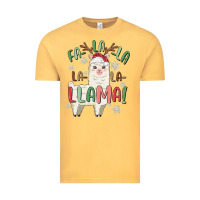 Vintage Mustard fa la la llama Vintage Tee - MaliasSmallBusiness