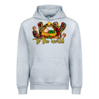 Heather Grey Baby Jesus Joy To The World Urban Hoodie - MaliasSmallBusiness