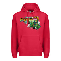 Cardinal Maryland Map Sunflower Cactus Serape Premium Hoodie - RanaPortraitStore