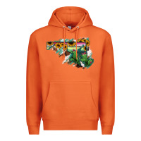 Carrot Maryland Map Sunflower Cactus Serape Premium Hoodie - RanaPortraitStore