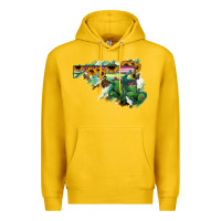Lemon Maryland Map Sunflower Cactus Serape Premium Hoodie - RanaPortraitStore