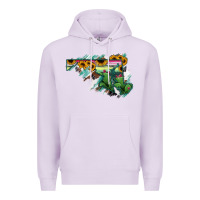 Lilac Maryland Map Sunflower Cactus Serape Premium Hoodie - RanaPortraitStore