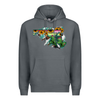 Rock Maryland Map Sunflower Cactus Serape Premium Hoodie - RanaPortraitStore