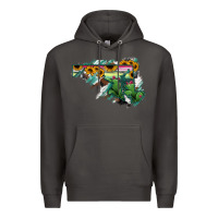 Smoke Maryland Map Sunflower Cactus Serape Premium Hoodie - RanaPortraitStore
