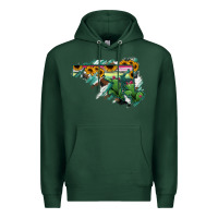 Sports Green Maryland Map Sunflower Cactus Serape Premium Hoodie - RanaPortraitStore