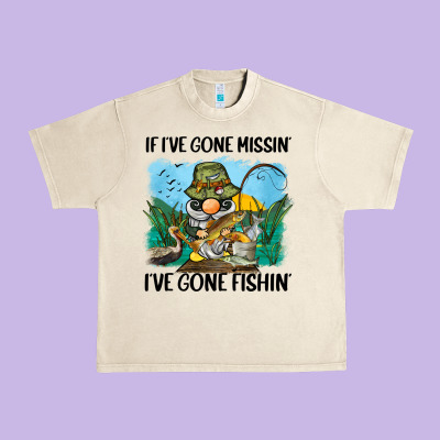 If I've Gone Missin' I've Gone Fishin' Urban Heavy Tee Designed By Barkaloodesign