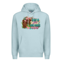 Blue Mist just a girl who loves cows Premium Hoodie - MaliasSmallBusiness