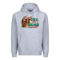 Heather Grey just a girl who loves cows Premium Hoodie - MaliasSmallBusiness