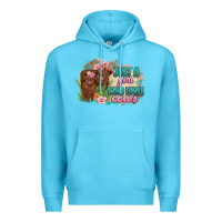 Ocean Blue just a girl who loves cows Premium Hoodie - MaliasSmallBusiness