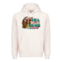 Pale Pink just a girl who loves cows Premium Hoodie - MaliasSmallBusiness