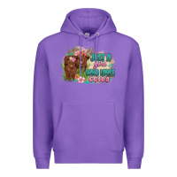 Purple just a girl who loves cows Premium Hoodie - MaliasSmallBusiness