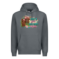 Rock just a girl who loves cows Premium Hoodie - MaliasSmallBusiness