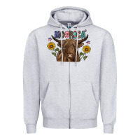 Heather Grey Moorica Zipper Hoodie - CowhideDigitalArt