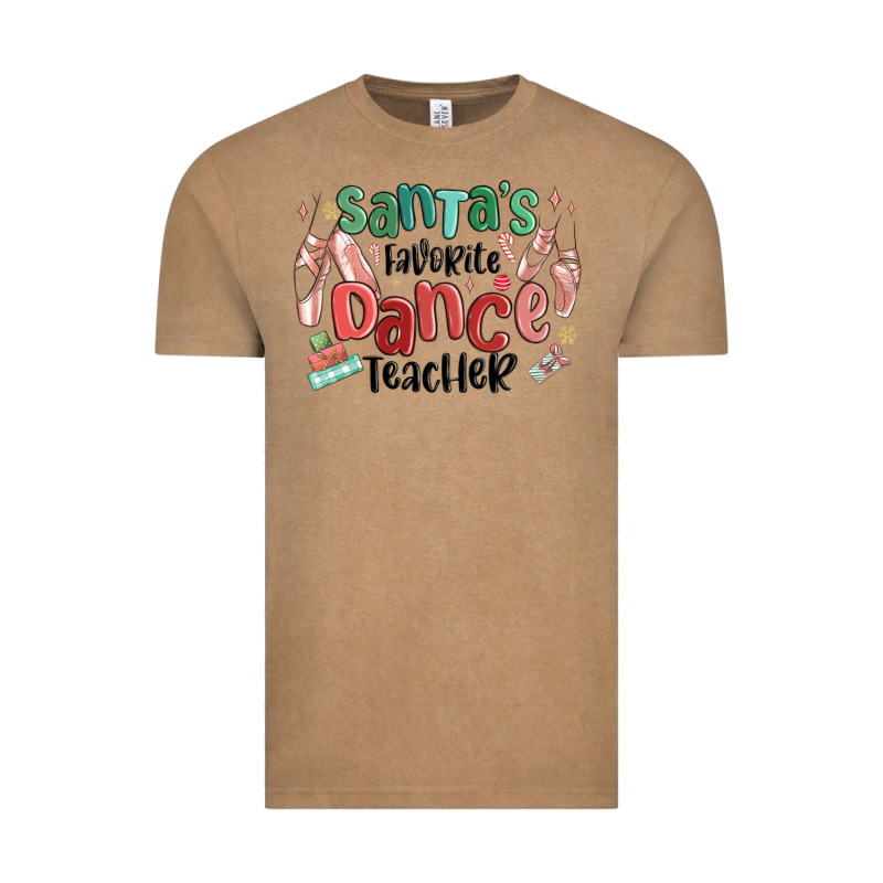 Santa's Favorite Dance Teacher Vintage Tee by MaliasSmallBusiness | Teevron