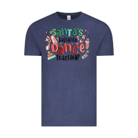 Vintage Denim santa's favorite dance teacher Vintage Tee - MaliasSmallBusiness