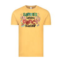 Vintage Mustard santa's favorite dance teacher Vintage Tee - MaliasSmallBusiness