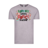 Vintage Zinc santa's favorite dance teacher Vintage Tee - MaliasSmallBusiness