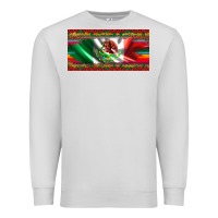 Dove Grey mexico flag serape roses leopard and glitter licanse plate Premium Sweatshirt - Artiststas