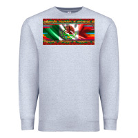 Heather Grey mexico flag serape roses leopard and glitter licanse plate Premium Sweatshirt - Artiststas
