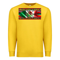 Lemon mexico flag serape roses leopard and glitter licanse plate Premium Sweatshirt - Artiststas