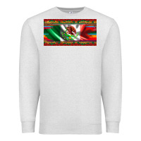 Oatmeal Heather mexico flag serape roses leopard and glitter licanse plate Premium Sweatshirt - Artiststas