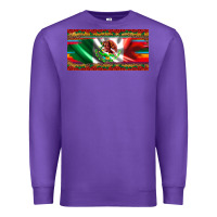 Purple mexico flag serape roses leopard and glitter licanse plate Premium Sweatshirt - Artiststas
