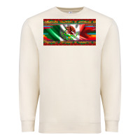 Sandshell mexico flag serape roses leopard and glitter licanse plate Premium Sweatshirt - Artiststas
