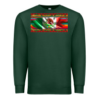Sports Green mexico flag serape roses leopard and glitter licanse plate Premium Sweatshirt - Artiststas