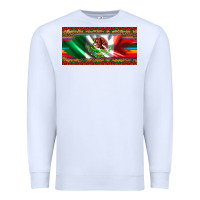 White mexico flag serape roses leopard and glitter licanse plate Premium Sweatshirt - Artiststas