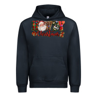 Navy Howdy Christmas Santa Urban Hoodie - NancyCooperArtShop