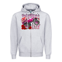 Heather Grey valentines day monster truck Zipper Hoodie - RacoonDesign